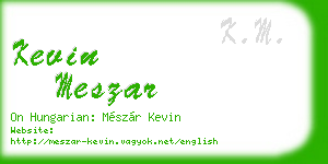 kevin meszar business card